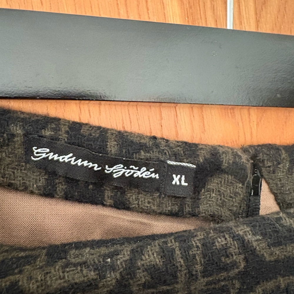 Gudrun Sjoden Black and Green Patterned Pencil Skirt XL - Picture 3 of 8